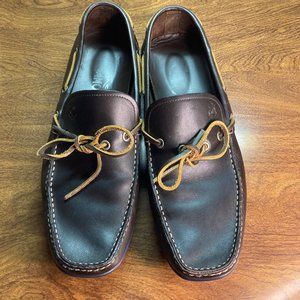 Salvatore Ferragamo Mango Leather Boat Shoes Size 9D